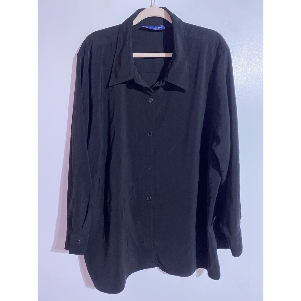 Susan Graver Tunic 3X Black Weekend‎ Liquid Knit Fall Minimalist Quite Luxury